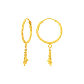 22K Gold Minimalist Bali Earrings
